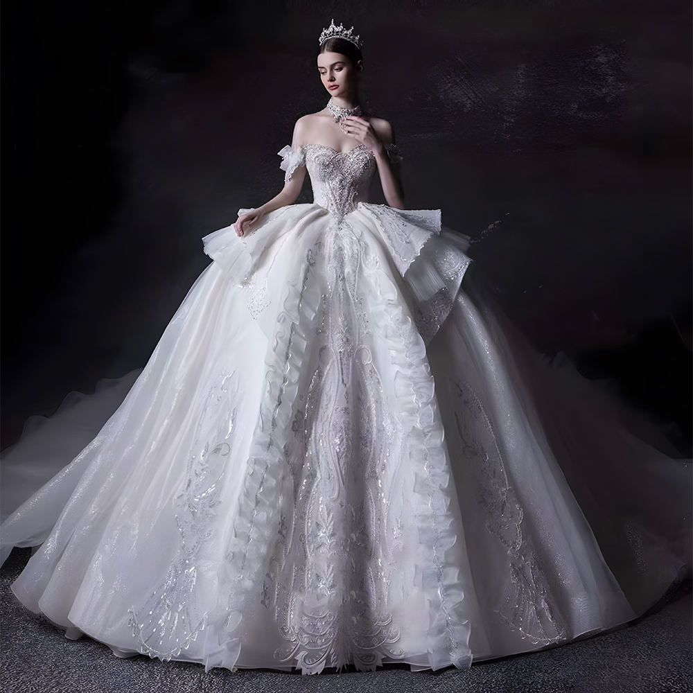 fairy ball gown wedding dress Fairy Corset Floral Wedding Ballgown