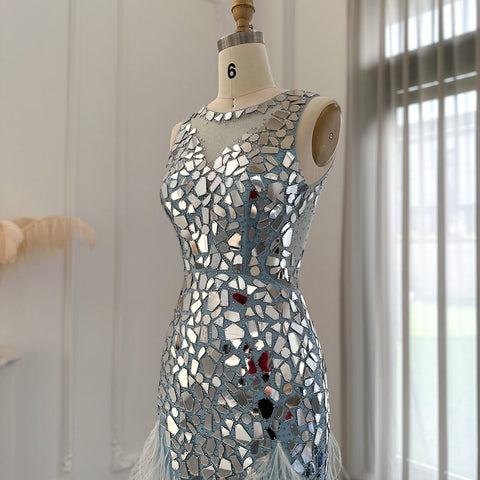 Contemporary Feather Sleeveless Bridal Gown