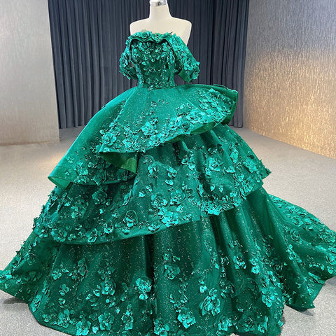 3d flower ball gown outlet