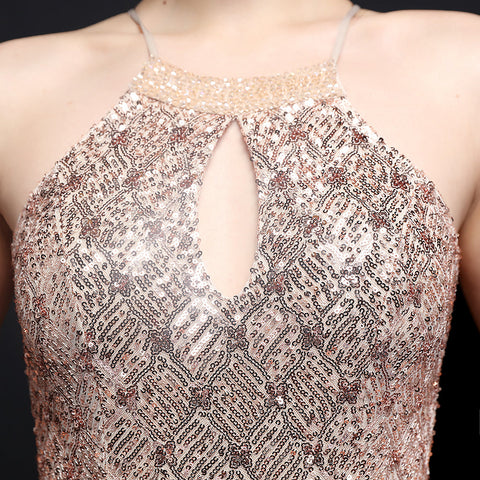 The Tyra halter gown