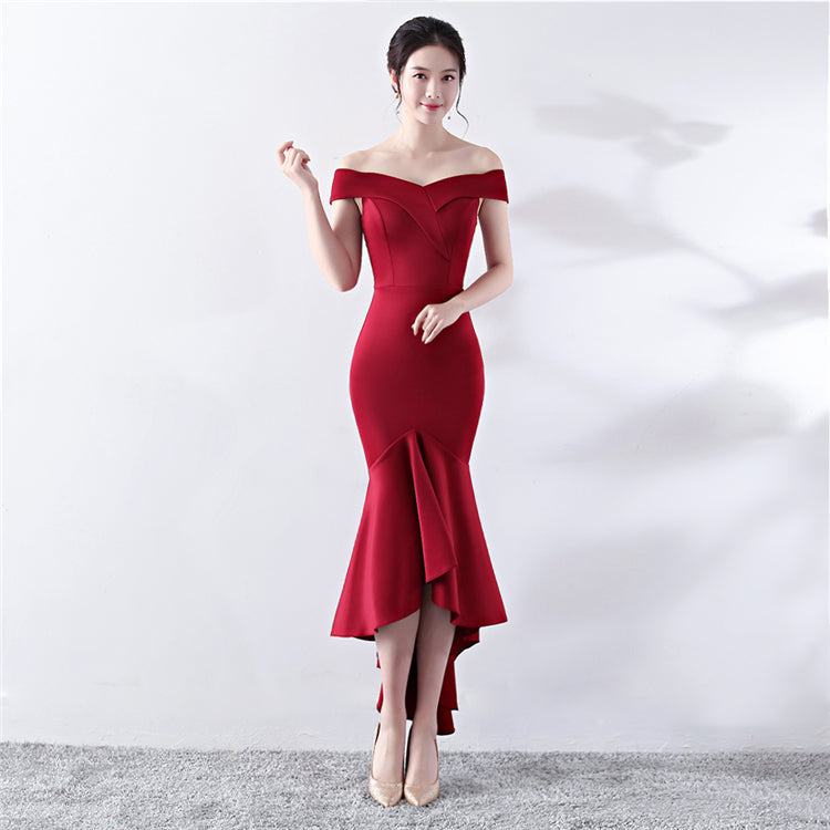 Spanish style ruffle hem off shoulder dress – Everlaine