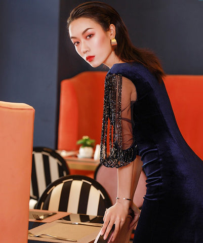 The Rachel velvet mermaid gown