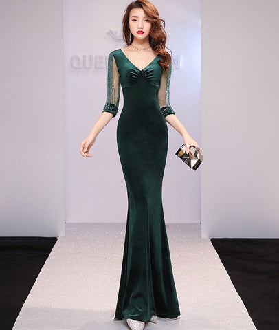 The Rachel velvet mermaid gown