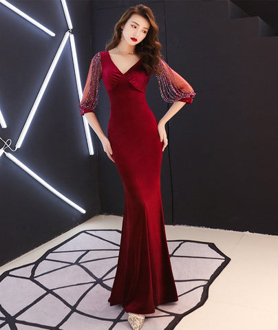 The Rachel velvet mermaid gown