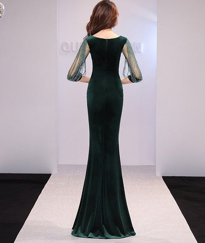 The Rachel velvet mermaid gown