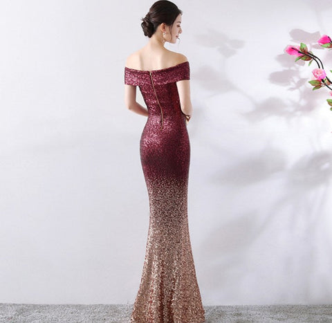 The Monica off shoulder gown