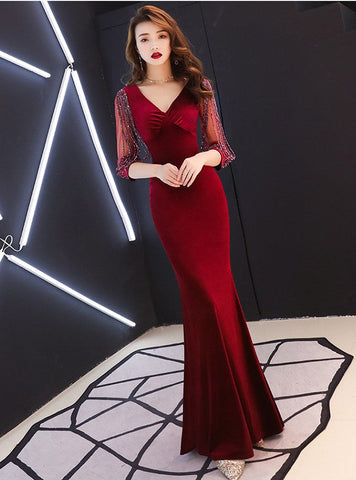 The Rachel velvet mermaid gown