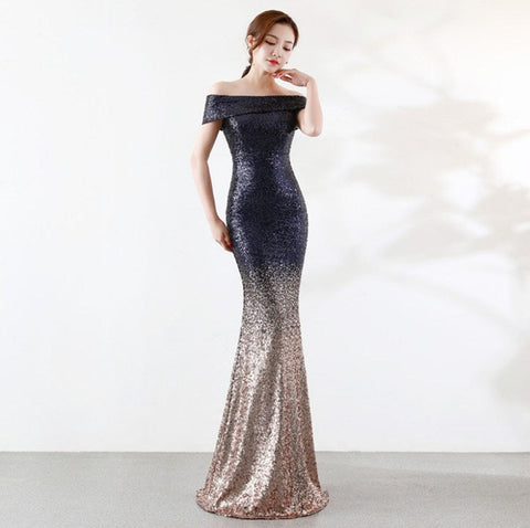 The Monica off shoulder gown