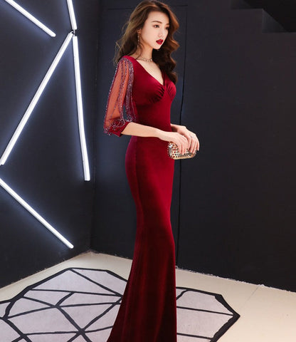 The Rachel velvet mermaid gown