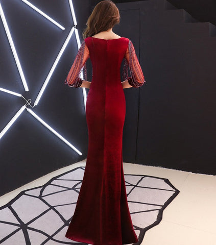 The Rachel velvet mermaid gown